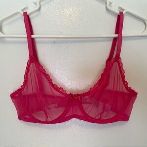 SOLD Savage X Fenty Unlined Mesh Bra in Pink size 34C